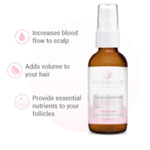Hair follicle booster increases scalp blood flow and adds volume.